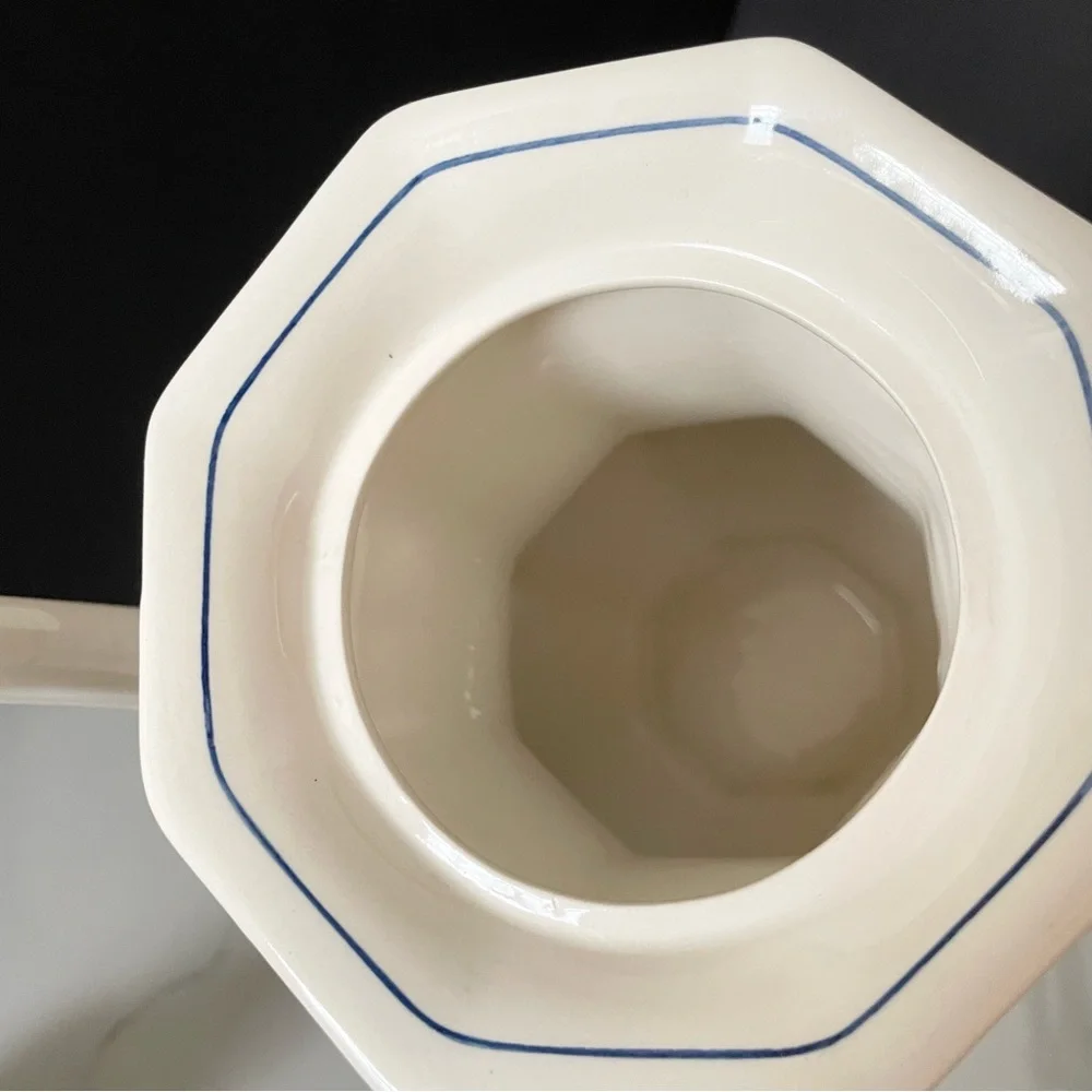 Vintage Blue & White English Coffee Pot - Adams 